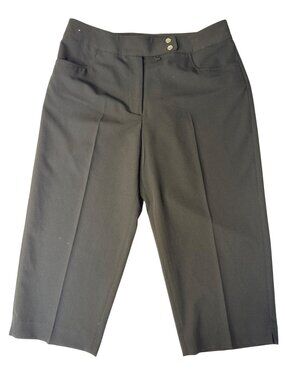Monterey Club Womens Stretch Black Golf Bermuda Shorts Size 10